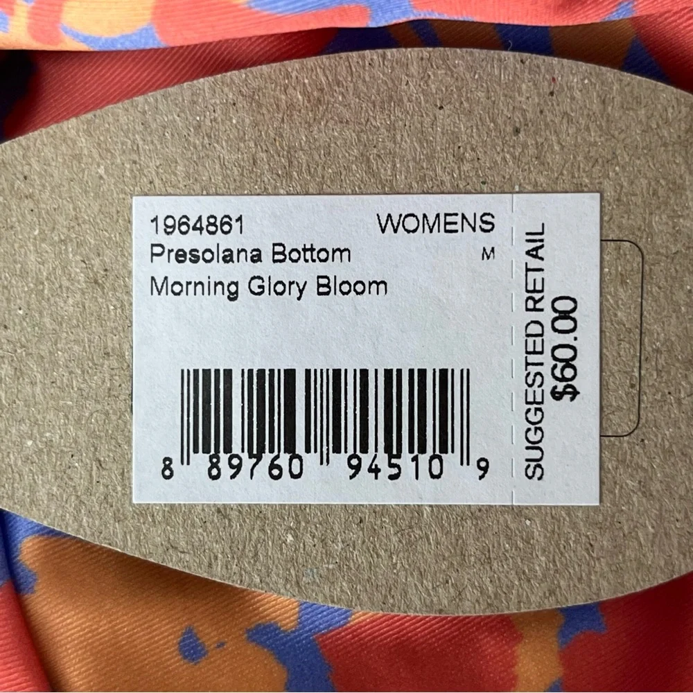 PRANA NWT WOMEN’S PRESOLANA SWIM BOTTOMS MORNING GLORY BLOOM MEDIUM - Picture 5 of 10